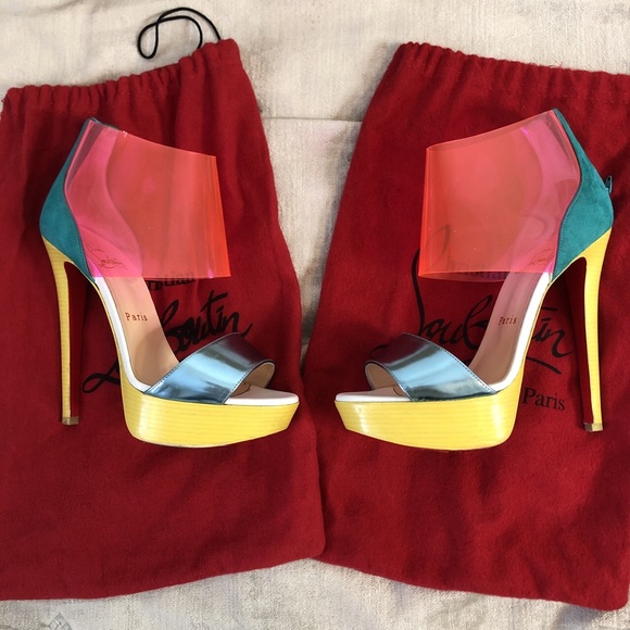 Christian Louboutin Neon Platform Sandal - Picture 2 of 4